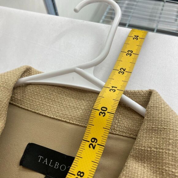 Talbots Women’s Textured Sand Castle Button Up Jacket Size M Oversized Lagenlook - Picture 12 of 13